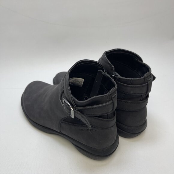 Merrell Westbrook Bluff Ankle Bootie Waterproof Side Zip Buckle Women's 9 Grey - Picture 3 of 13